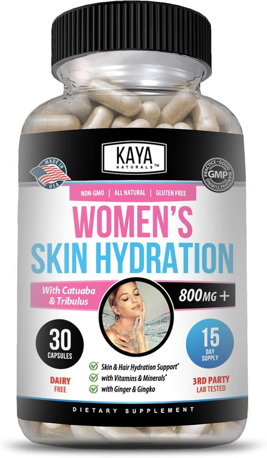 Kaya Naturals Vitaminas de Hidratación para la Piel - 30 Cápsulas Veganas