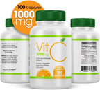 Suplemento de Vitamina C 1000 mg, 100 Cápsulas (Pack de 3)