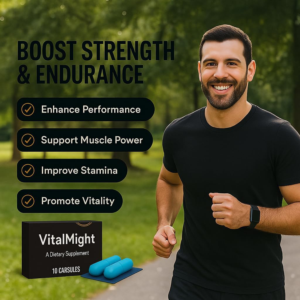 Vital Might Sports Nutrition para Mejor Rendimiento, Energía y Resistencia, 10 Cápsulas