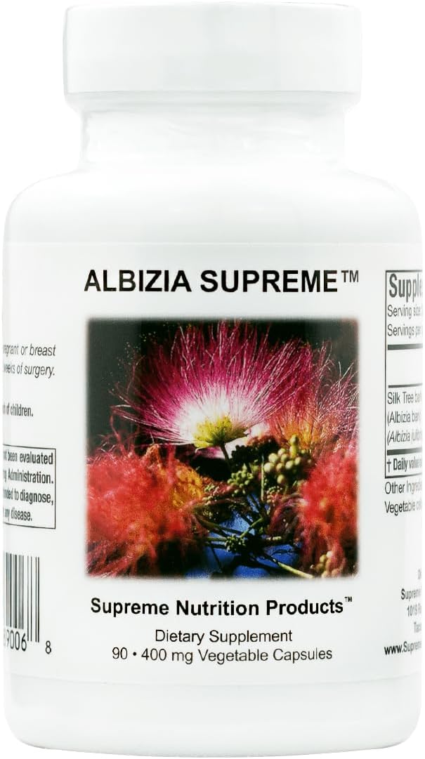 Supreme Nutrition Albizia Supreme, 90 Cápsulas Vegetales de Corteza Pura de Árbol de Seda (Paquete de 2)