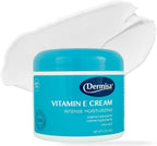 Dermisa Crema de Vitamina E con Manteca de Cacao, Colágeno, Elastina y Coenzima Q10 - Hidratante Intensa para Piel Seca y Madura, para Rostro y Cuerpo