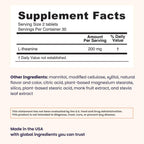 EZ Melts L-Teanina 200 mg - Suplemento para el Estrés y la Relajación - Sin Sabores Artificiales - Sin Somnolencia - No GMO y Vegano - Cereza Dulce - 60 Comprimidos Disolubles (30 Dosis)