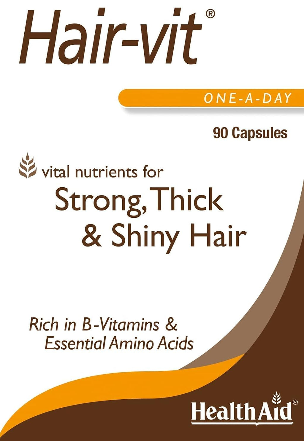 HealthAid Hair-VIT Suplemento Capilar – 90 Cápsulas