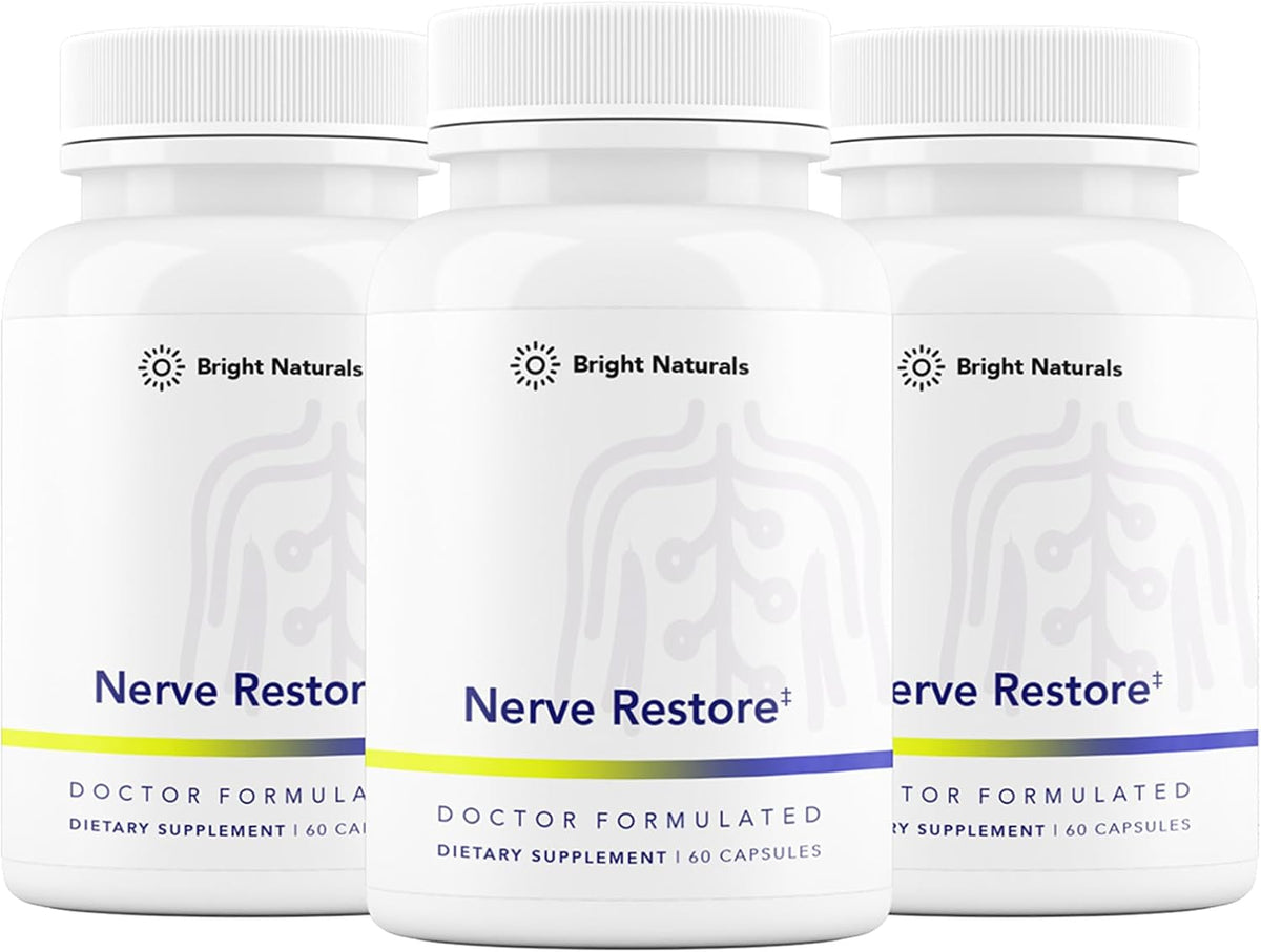 Nerve Restore - Suplemento para el Soporte Nervioso con PEA, Corteza de Sauce Blanco y Complejo de Vitaminas B - 180 Cápsulas – Image 1