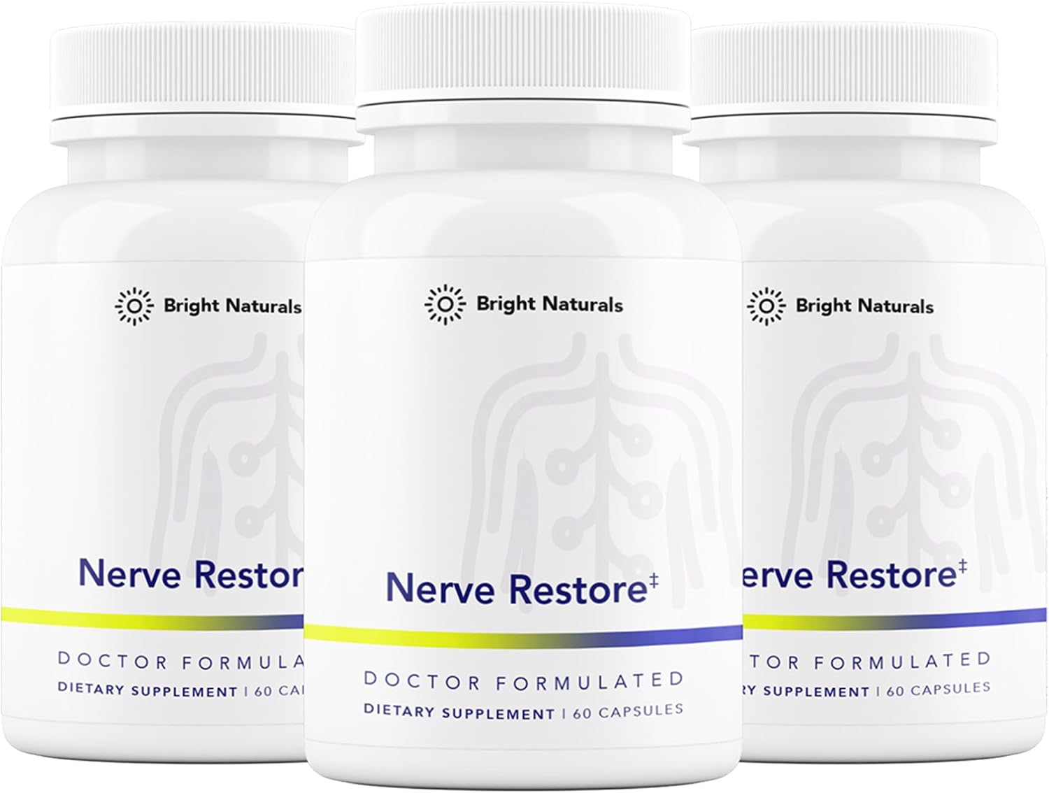 Nerve Restore - Suplemento para el Soporte Nervioso con PEA, Corteza de Sauce Blanco y Complejo de Vitaminas B - 180 Cápsulas