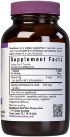 BlueBonnet Nutrition GABA 500mg con Vitamina B6 (P5P) - 60 Cápsulas Vegetales