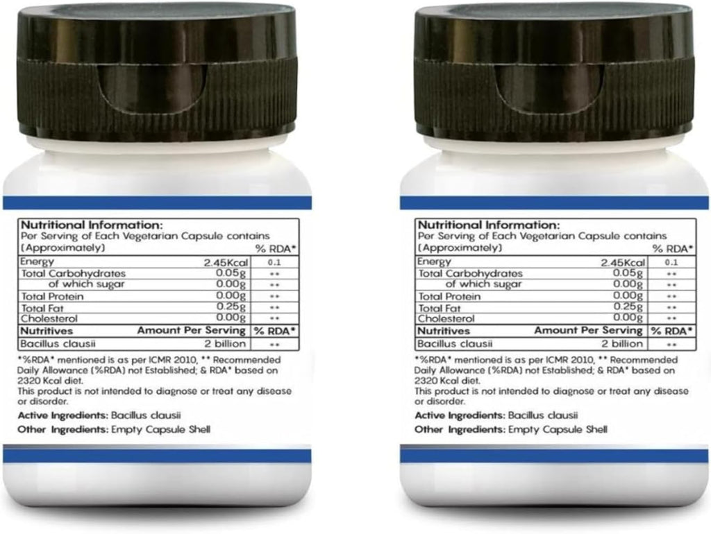 Bacillus clausii 2 Billion Cápsula (30 Cápsulas Vegetales) Pack de 2
