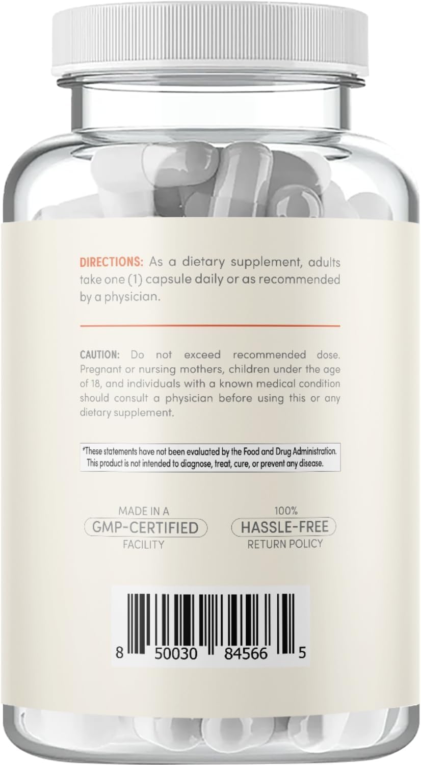 Clear Formulas Bioactive SAM-e 500 mg - Suplemento de SAM-e de Alta Potencia con Forma Bioactiva S,S - Vegano, Sin Gluten - 30 Cápsulas