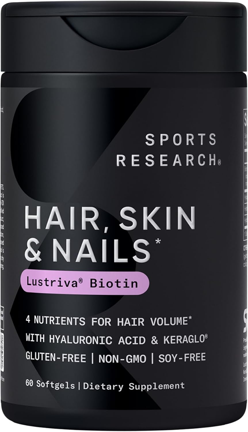 Sports Research Biotina 2.500 mcg con Aceite de Coco Orgánico - 120 Cápsulas Vegetales