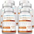 Approved Science Bowelsyl - 360 Cápsulas - Soporte para el Tracto GI, Calma el Colon, Restaura Nutrientes - Alta Absorción - Natural, No OGM