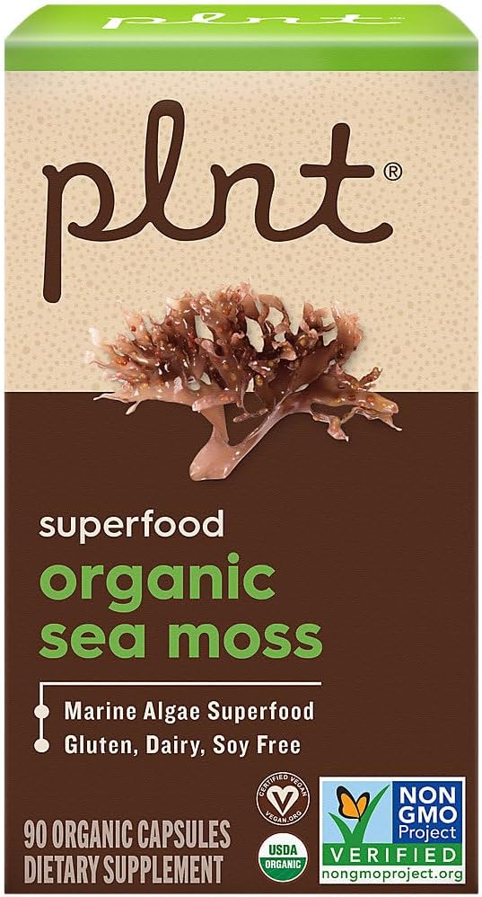 plnt Organic Sea Moss - Musgo Marino Orgánico - 900 mg, 90 Cápsulas