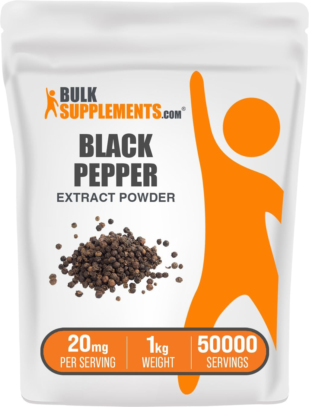 Extracto de Pimienta Negra en Polvo - Suplemento de Piperina Vegano y Sin Gluten (1 kg)