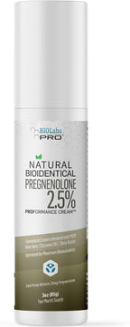 BIOLABS PRO Pregnenolona, Pregnenolona Bioidéntica Natural, 2.5% Máxima Potencia, Suministro para Dos Meses (Sin Fragancia - 85g)