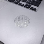 Pegatinas Metálicas de Orgonita Flower of Life - 15 Piezas (Plateado)