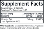 Kirkman Vitamina B-6 50 mg – Hipoalergénico – 100 Cápsulas Vegetales