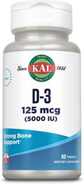 KAL Vitamina D3 5000 UI 125 mcg - 60 Comprimidos ActivTab
