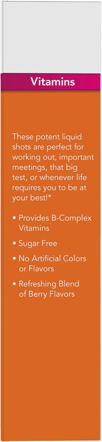 NOW Foods B-12 10.000 mcg Shots (0,5 oz, 12 unidades) Sabor Bayas Variadas