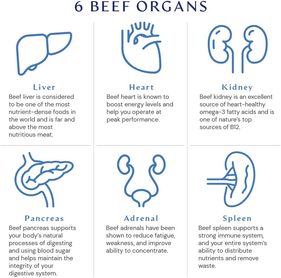 BodyHealth Organ+ Complejo de Órganos de Ternera - 150 Cápsulas