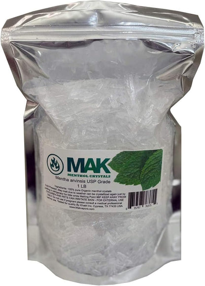 Mak Cristales de Mentol 1 LB (454 g) - Puro Orgánico 100% Natural - Menta Mentha Arvensis – Image 4