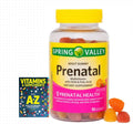 Spring Valley Adult Gummy Prenatal Multivitamin with DHA & Folic Acid, Natural Fruit Flavors, 90 Gummies+Better Guide Vitamins Supplements