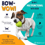 NovaFerrum Bow Wow | Suplemento multifuncional 18 en 1 con hierro para perros | Apoyo sanguíneo para anemia | Glucosamina | Probióticos | Antioxidantes | Sabor a pollo | 90 masticables
