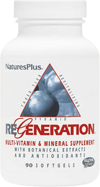 NaturesPlus Regeneration - Multivitamínico y mineral con extractos botánicos y antioxidantes - 90 cápsulas