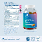 Mountain Meadow Herbs Vita-Mini Bears Multivitamínico para Niños con Gominolas de Frutas, 60 unidades