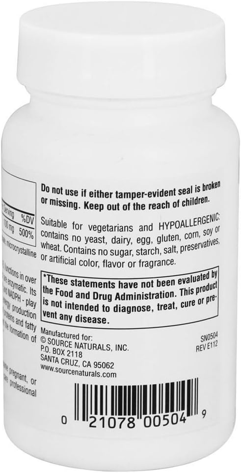 Source Naturals Niacinamida B-3 100 mg | 250 Tabletas