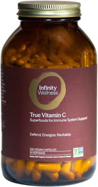 Infinity-C Cápsulas de Vitamina C Orgánica – 1000 mg de Acerola, Camu Camu y Amla con Jengibre, Astrágalo y Shilajit (30 dosis)
