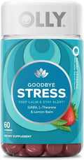 OLLY Goodbye Stress Gummy - Suplemento para el Estrés con GABA, L-Theanine y Melisa, 60 Gominolas Sabor Baya