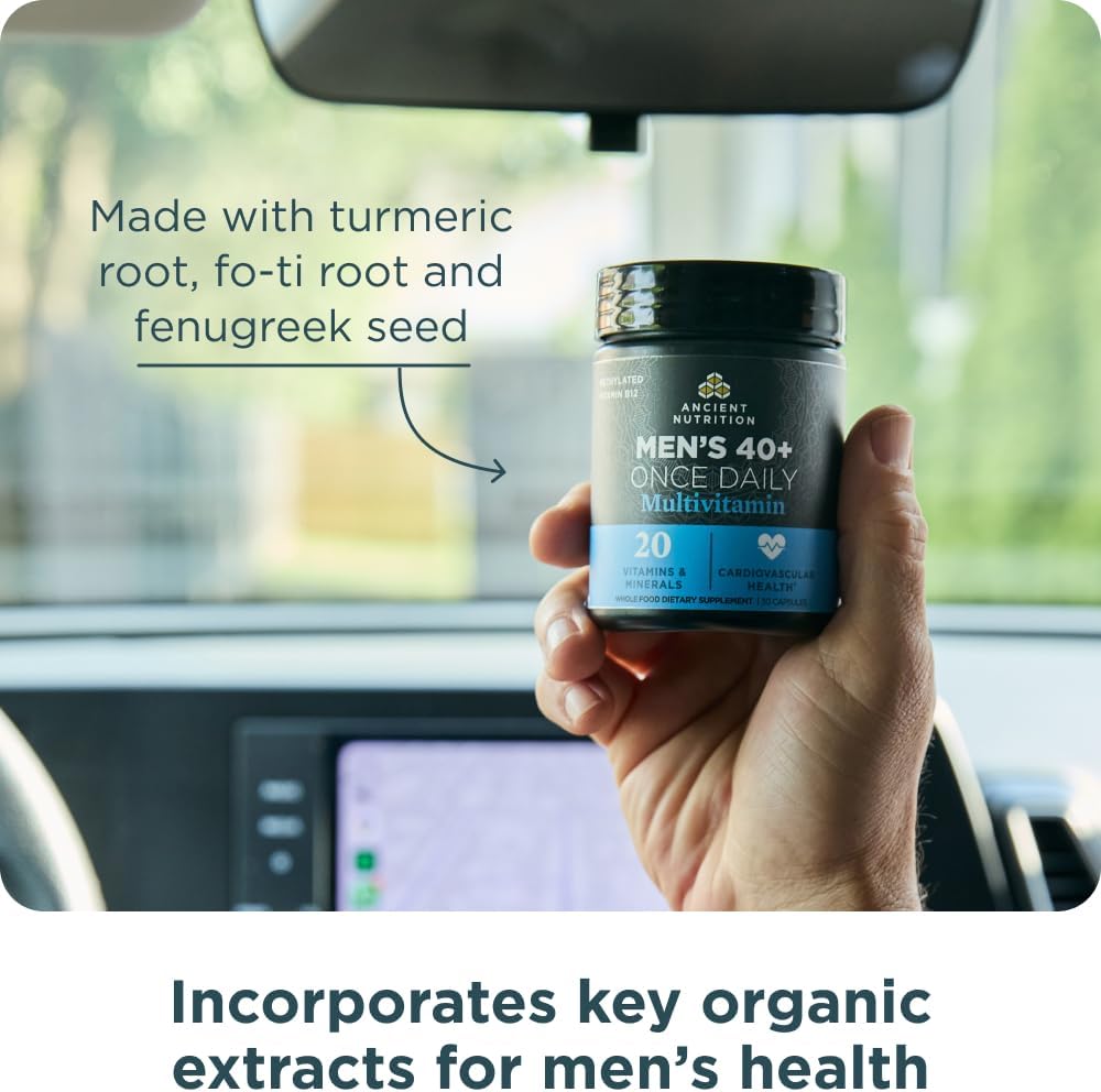 Ancient Nutrition Multivitamínico para Hombres 40+ – 30 Cápsulas