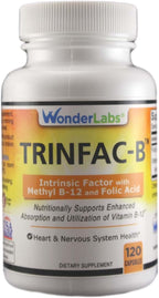 Intrinsic Factor with Folic Acid and Vitamin B12 1000 mcg - 120 Capsules