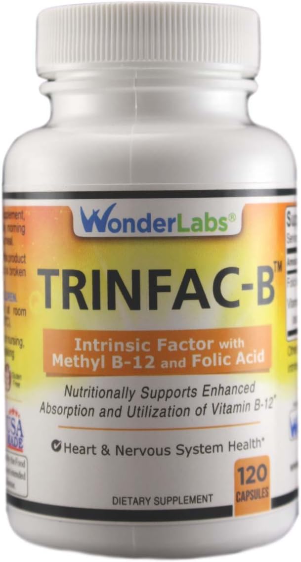 Intrinsic Factor with Folic Acid and Vitamin B12 1000 mcg - 120 Capsules