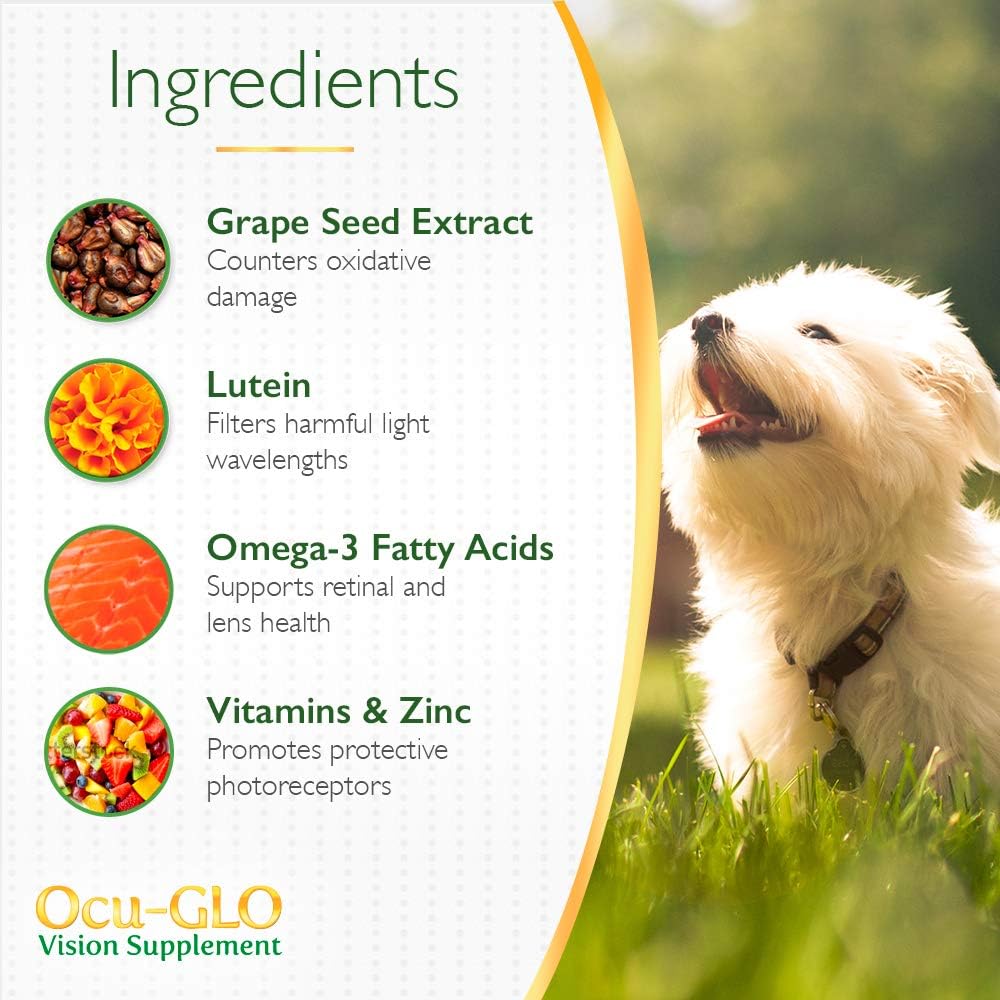 Ocu-GLO Suplemento Visual para Perros Medianos a Grandes (45 comprimidos)