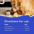 DLY Pets Probióticos para Perros - Salud Digestiva, Diarrea Ocasional - Sabor Pavo - 30 Masticables