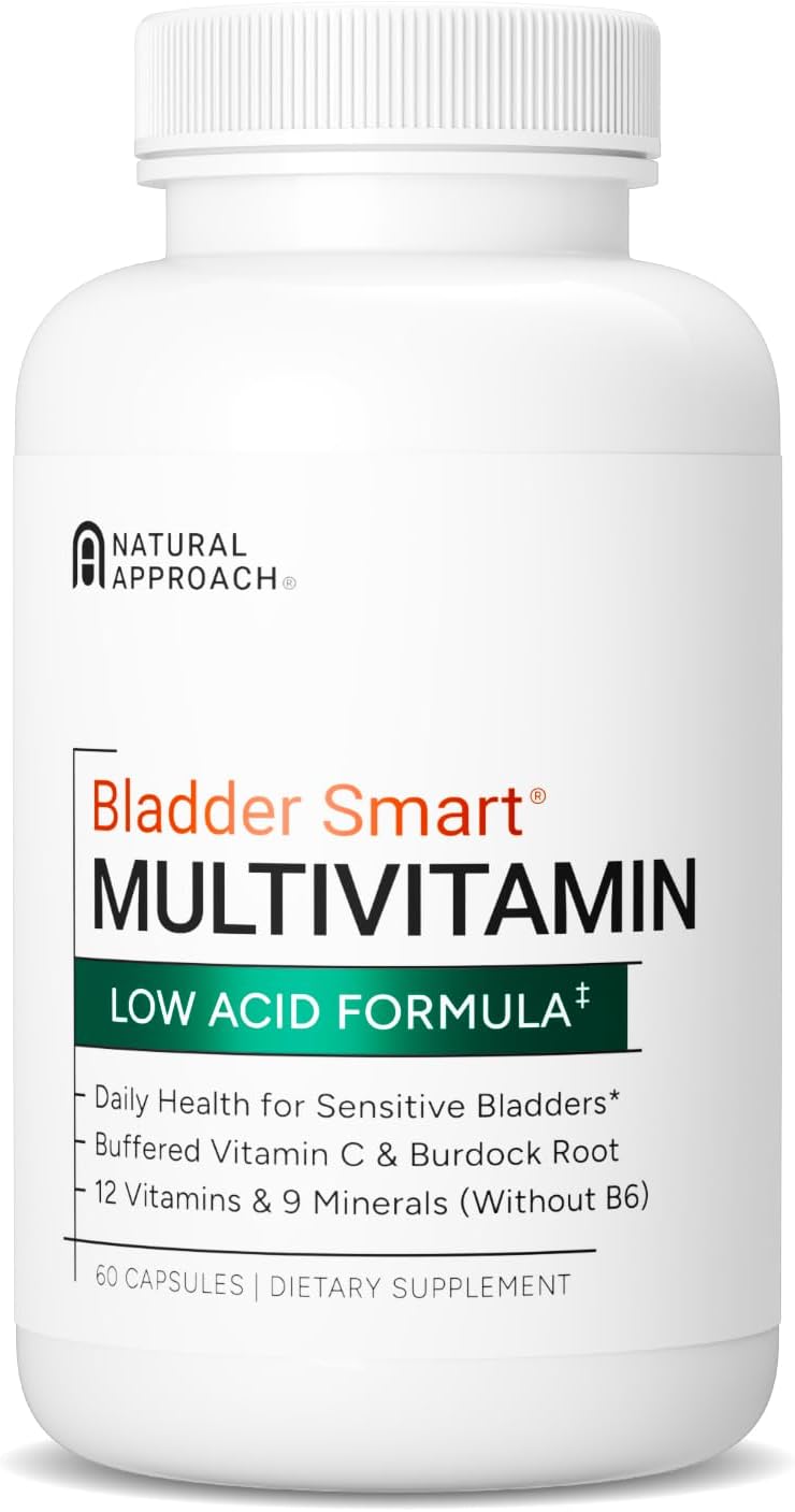BLADDER SMART Multivitamínico Bajo en Ácido para Vejigas Sensibles - 12 Vitaminas y 9 Minerales - 60 Cápsulas
