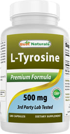 Best Naturals L-Tirosina 500 mg 90 Cápsulas