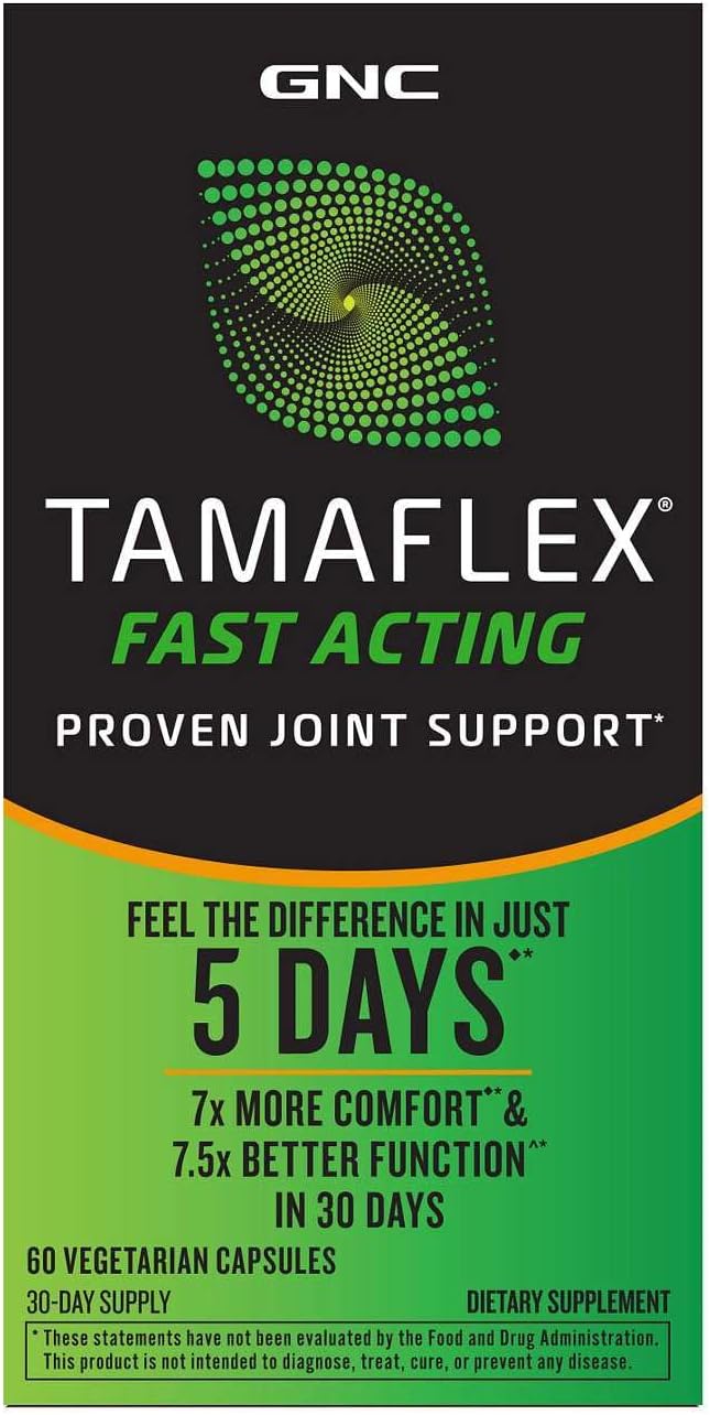 GNC TamaFlex Fast Acting, Apoyo Articular, 60 Cápsulas Vegetarianas