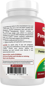 Best Naturals Extracto de Granada 250 mg 250 Cápsulas
