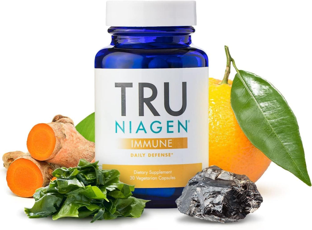 TRU NIAGEN Immune Support – Complejo para el sistema inmunitario con Niagen, Vitamina C, D3, Zinc y Theracurmin (30 cápsulas)