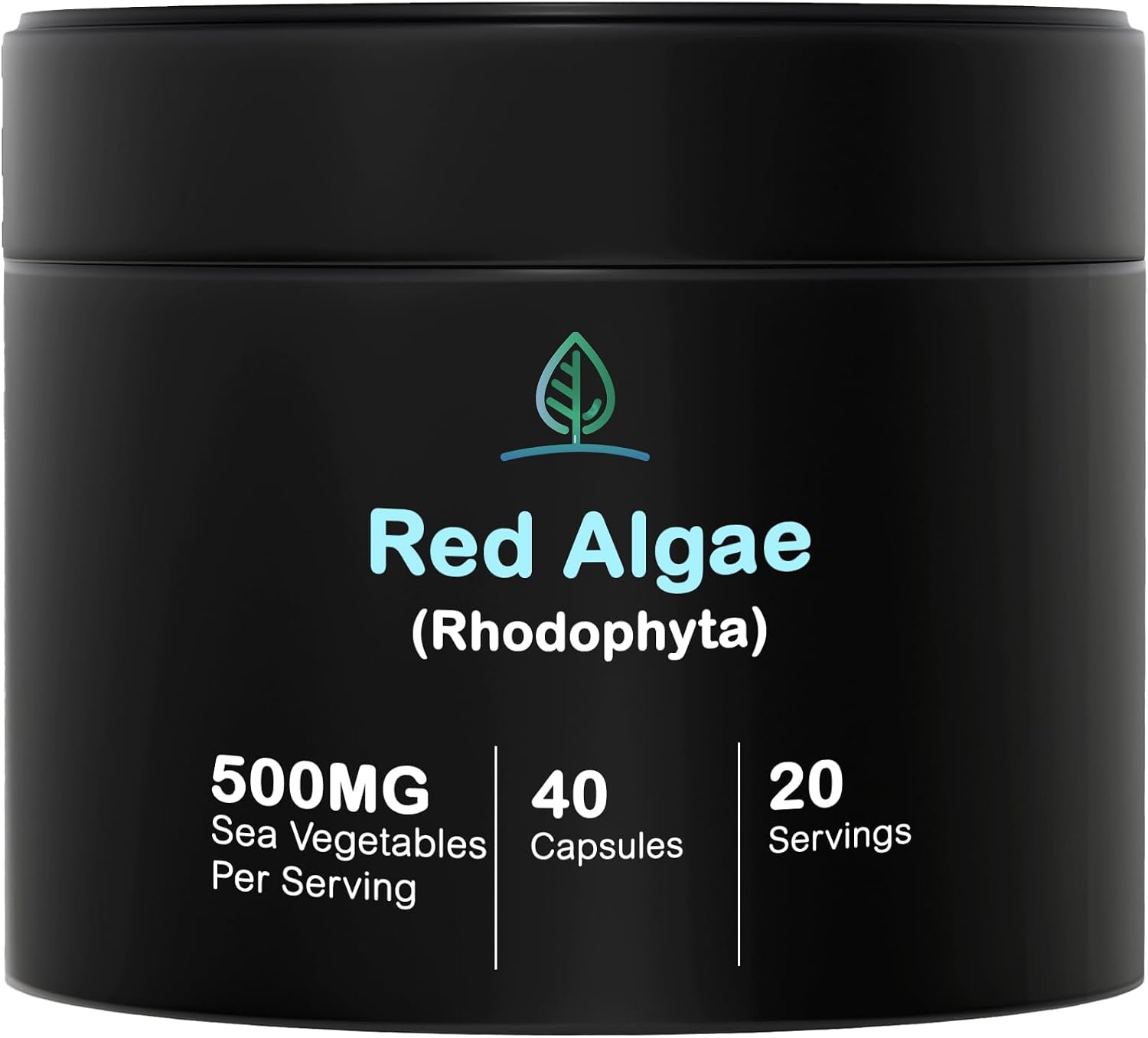 Red Marine Algae Capsules Gigartina and Dumontiacea Red Algae Supplements | Gluten Free, Vegan, Wild Harvested | Rich in Vegan Omega 3 (40 Capsules)