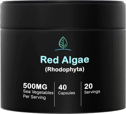 Red Marine Algae Capsules Gigartina and – Vitamina A: contribuye al mantenimiento de la visión normal, la piel y – Image 1