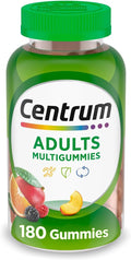 Centrum MultiGummies Gominolas Multivitamínicas para Adultos, Sabor Frutas Variadas, 180 unidades