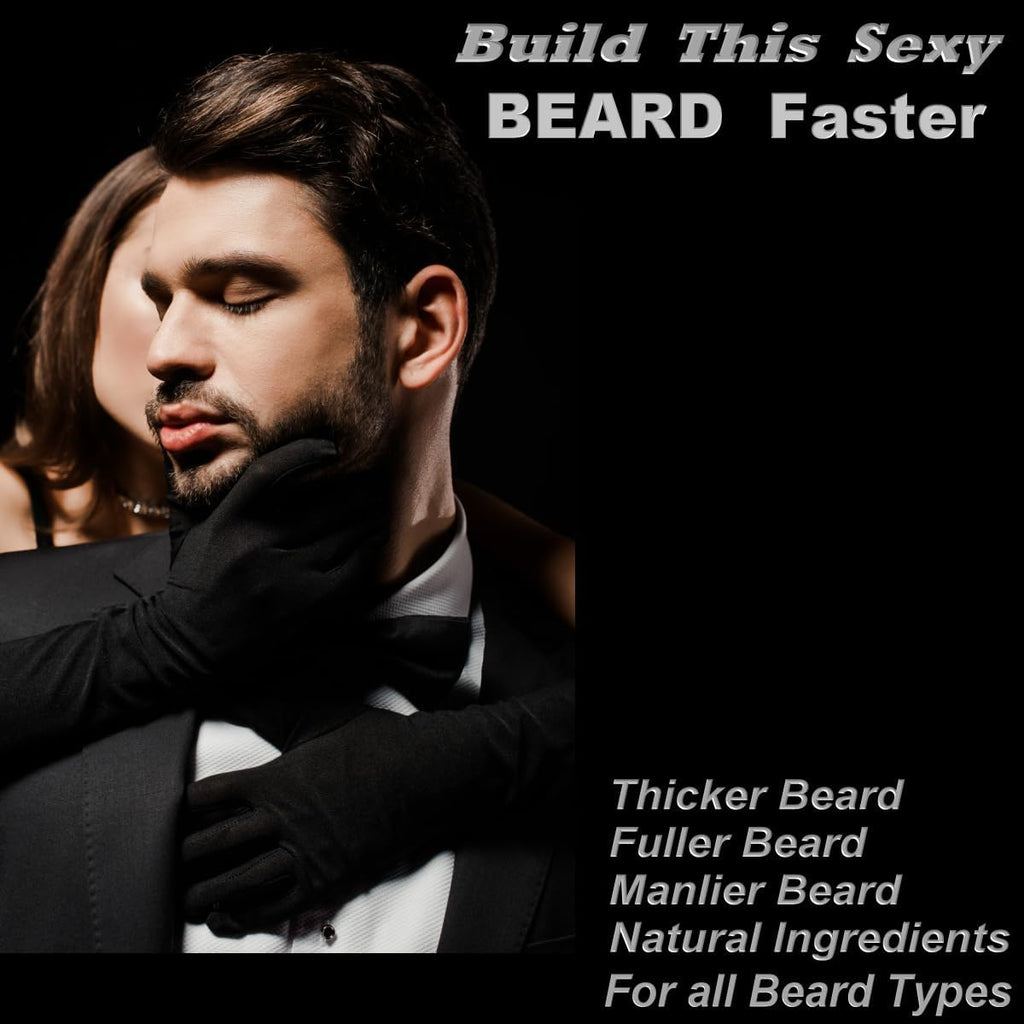 BEARDY Suplemento para Barba con Biotina 10000 mcg, Keratina, Colágeno, Silicio - 60 Comprimidos