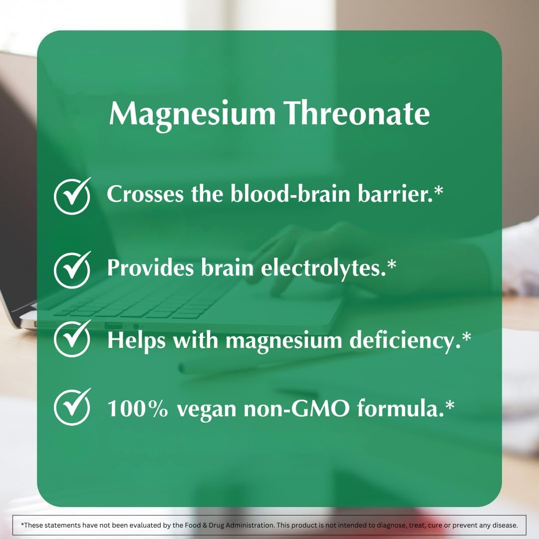 Provita Magnesio L-Treonato | Apoyo Cognitivo y Equilibrio Electrolítico Cerebral | 50 mg de Magnesio Elemental | Cápsulas Veganas
