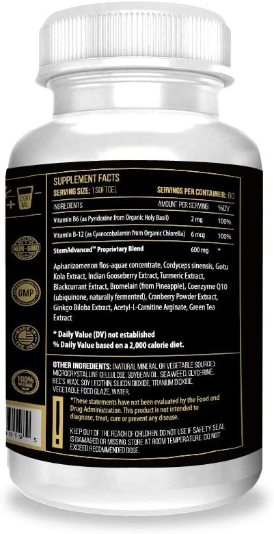 ACTIF STEM Cell Support - Maximum Potency with 10+ Stem Cell Factors, Non-GMO, 2-Month Supply, Made in USA.