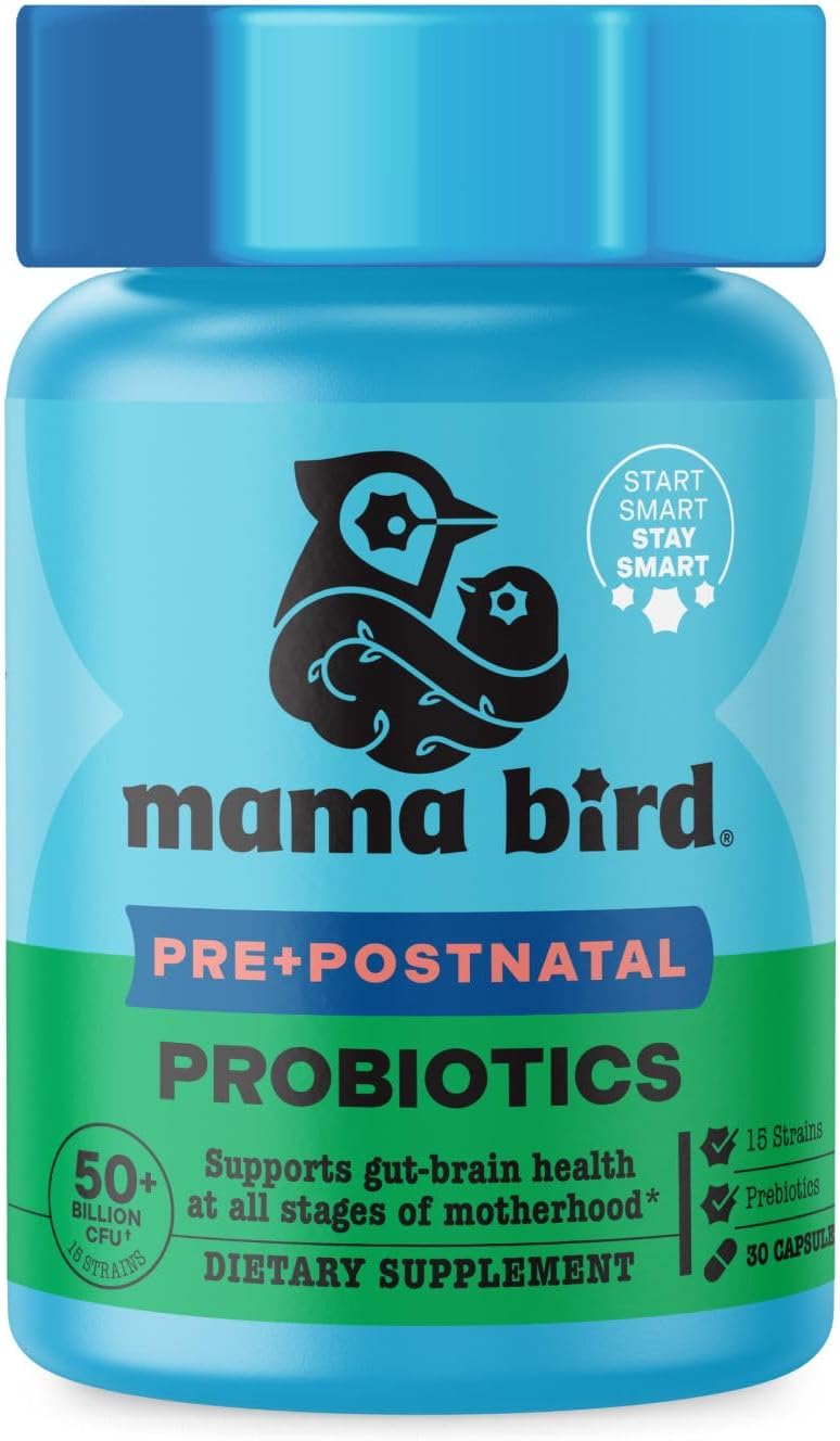 Mama Bird Probiotics - Probiótico Prenatal 50 Mil Millones UFC - 30 Cápsulas