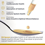Premier Research Labs Vitamin D3 Serum - Liquid Vitamin D Drops 5000 IU, High Potency - 0.43 fl oz