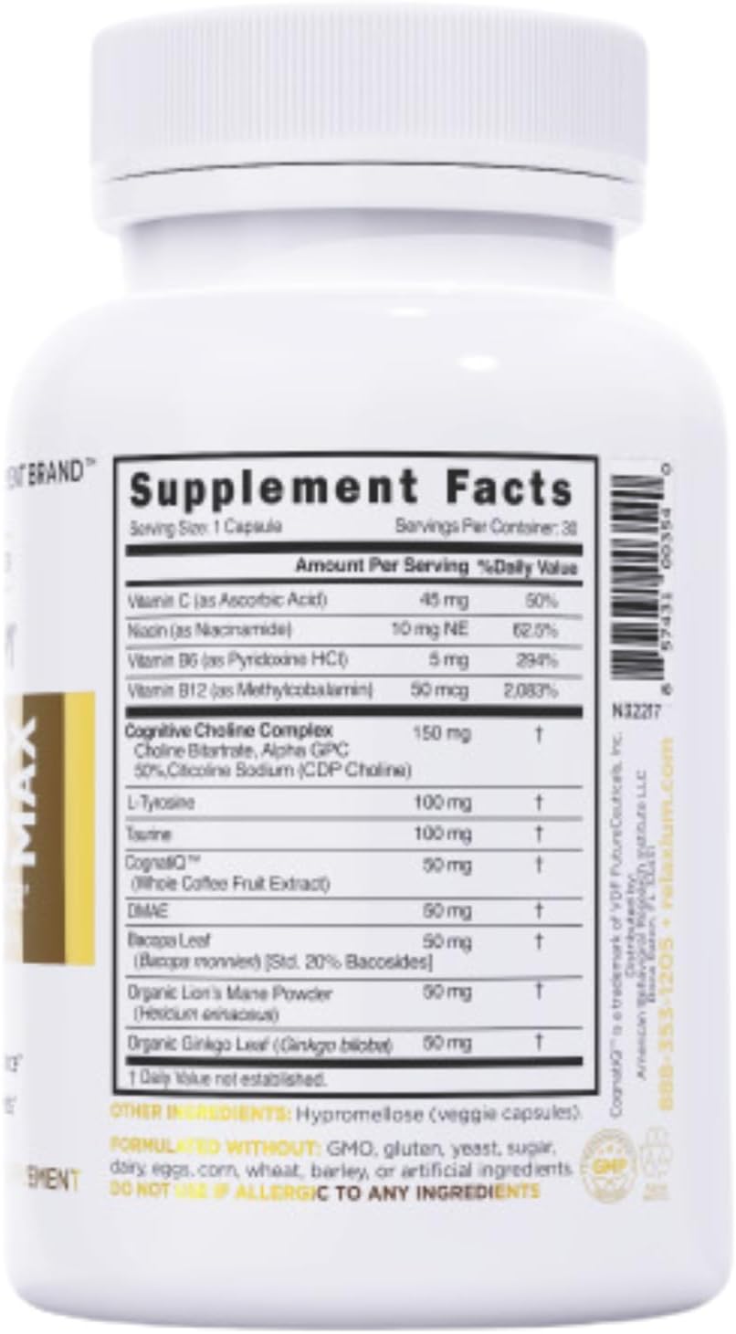 Relaxium FocusMax, Suplemento para la Concentración y la Salud Cerebral – 30 Cápsulas Veganas – Pack de 2