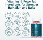 WEEM Gummies de Biotina Extra Strength para Cabello, Piel y Uñas - Vegano - 1 Unidad